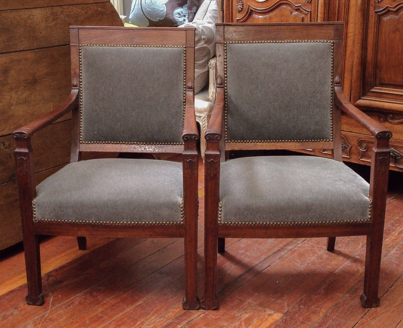 Pair of Directoire Fauteuils