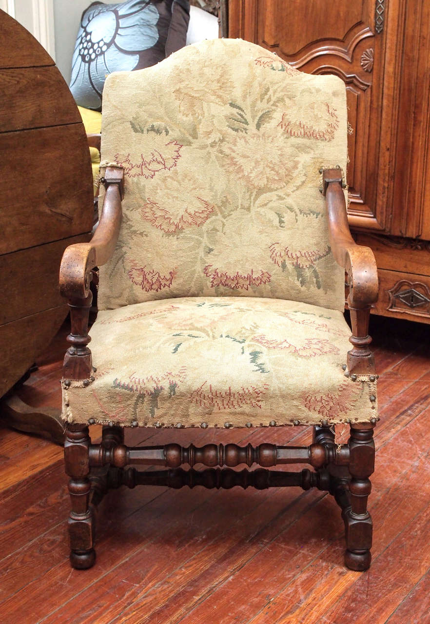 Louis XIII Tapestry Fauteuil