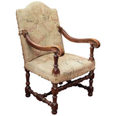 Louis XIII Tapestry Fauteuil