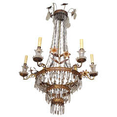 French Empire style crystal chandelier