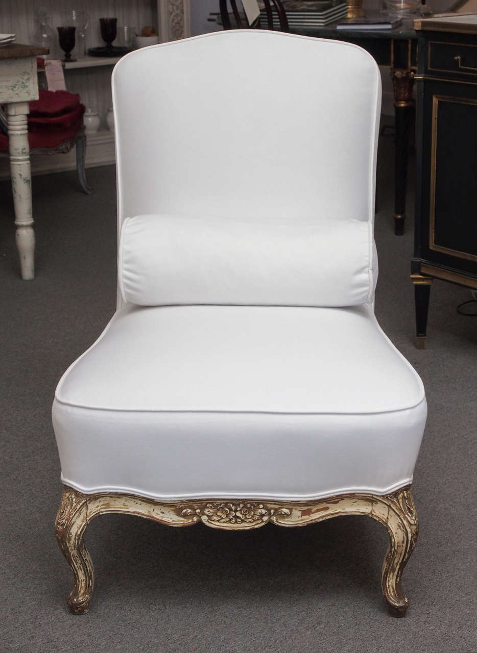 1930's Pair of French Slipper Chairs In Good Condition In New Orleans, LA