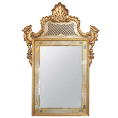 Maison Jansen Verre Eglomise Mirror, Circa 1940, France