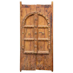 Pair of Antique Teak Wood Doors from India