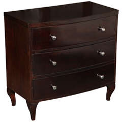 Small Mahogany Chest with Curved Front