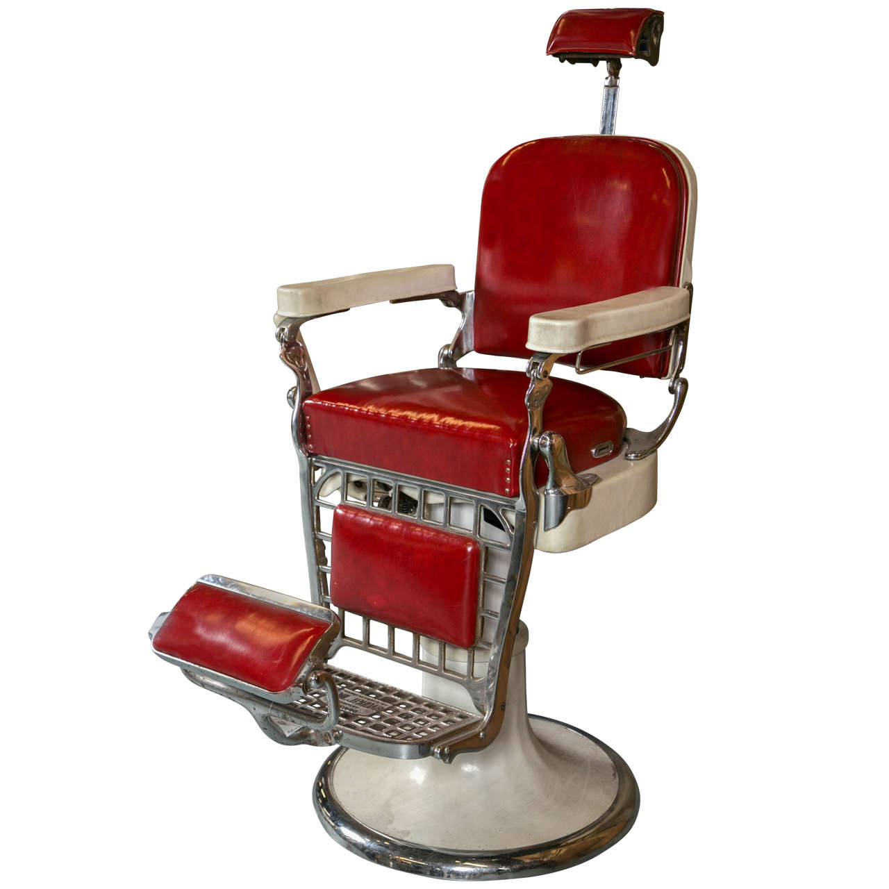 Ancienne chaise de barbier Emil J. Paidar