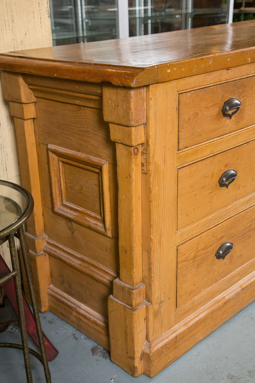 American Antique Pine General Store Counter/ Utility Island