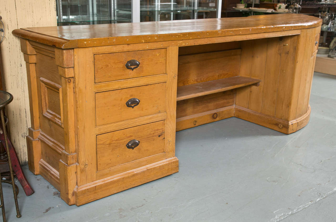 Antique Pine General Store Counter/ Utility Island 5