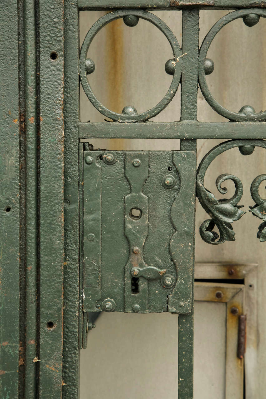 Antique Pair of Wrought Iron Gates In Excellent Condition In Stamford, CT