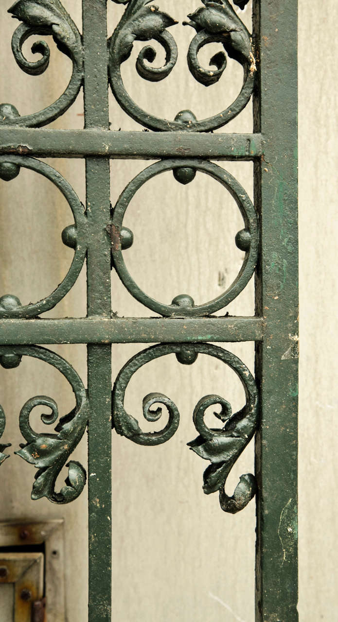 20th Century Antique Pair of Wrought Iron Gates