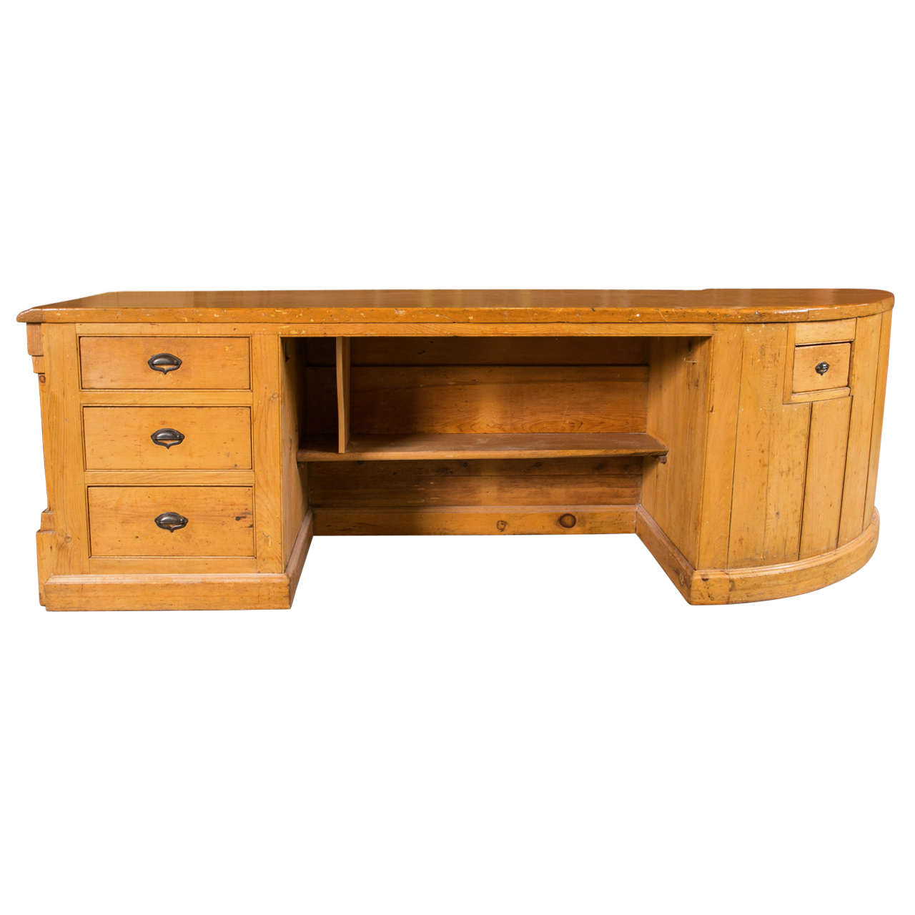 Antique Pine General Store Counter/ Utility Island at 1stDibs