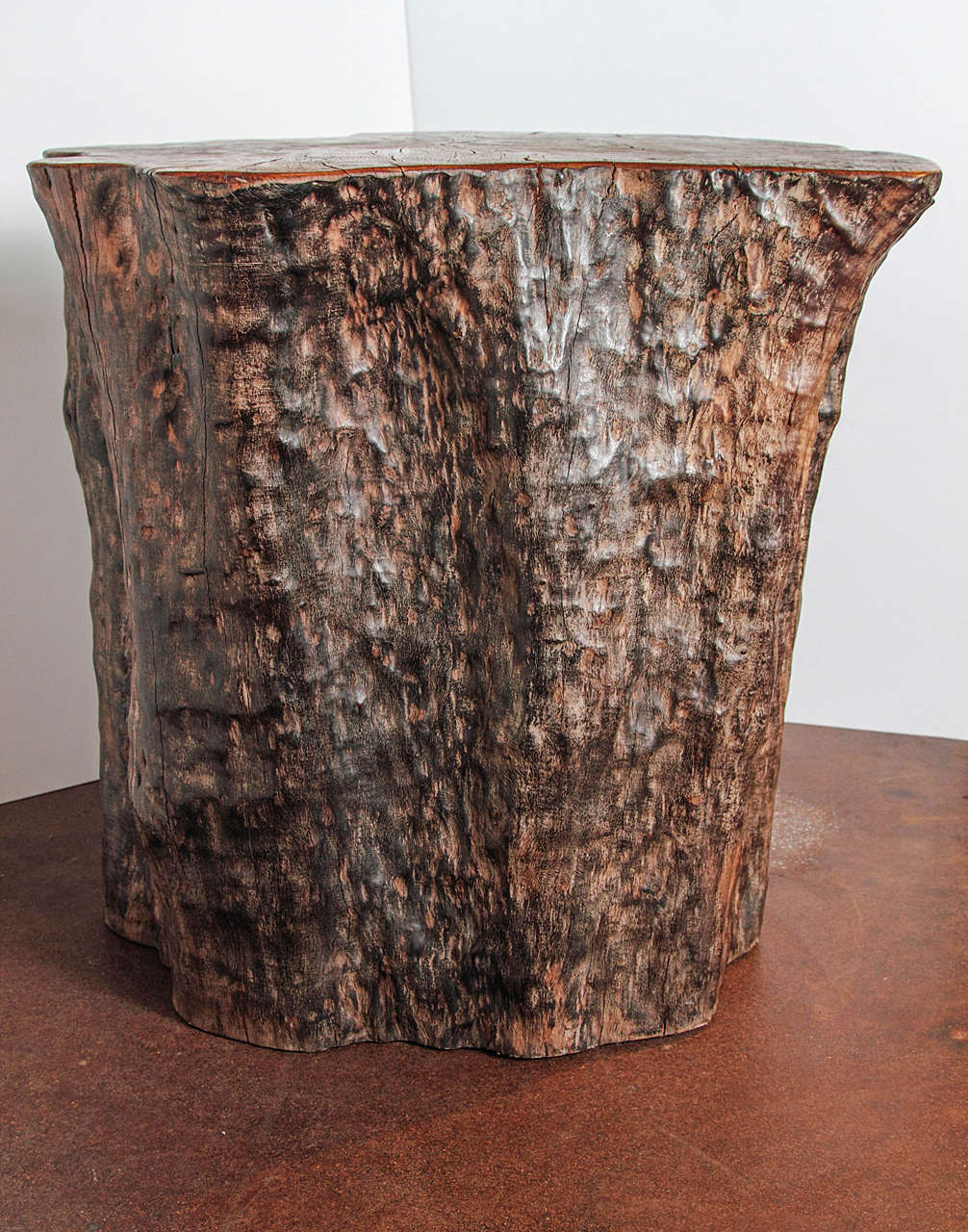 tree trunk end table