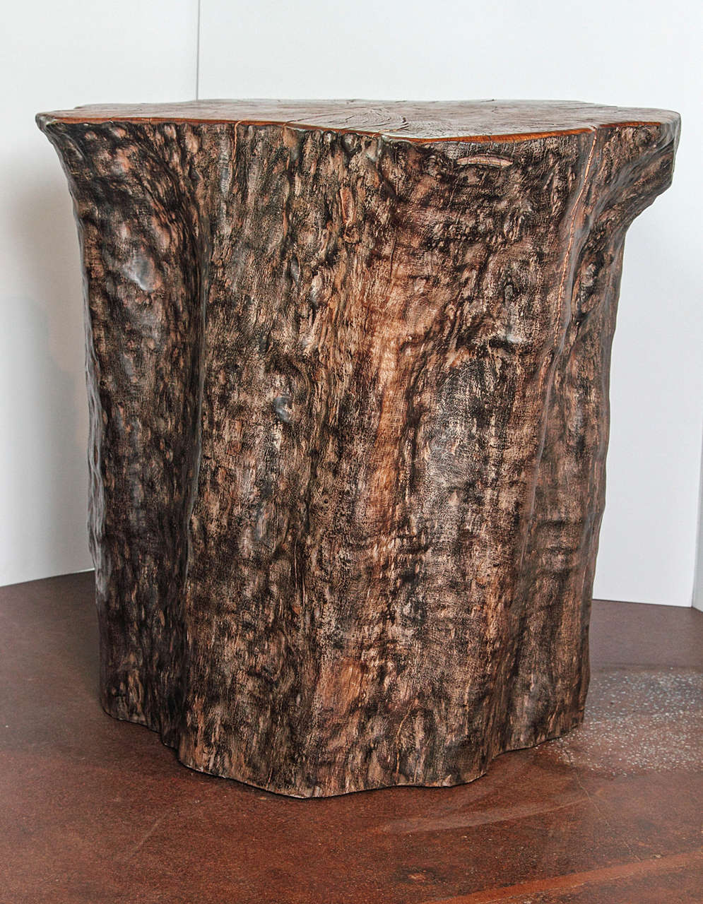 Organic Form Lychee Tree Trunk Pedestal or End Table 2
