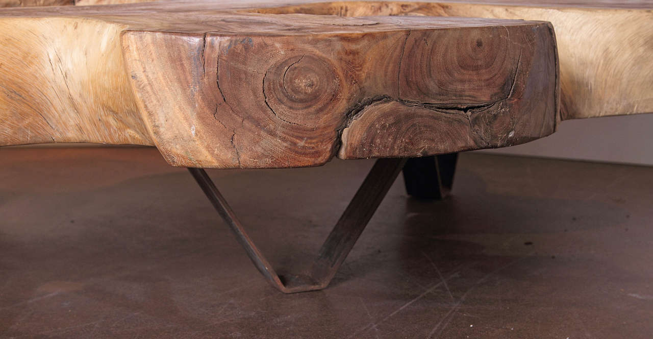 20th Century Organic Form Lychee Wood Coffee Table