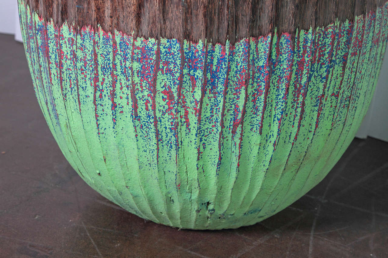 Late 20th Century Organic Green Palm Bowls 