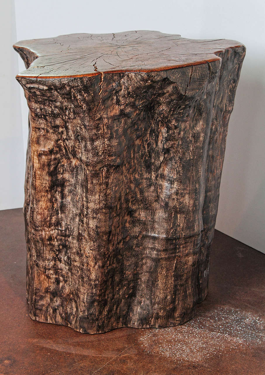 Organic Form Lychee Tree Trunk Pedestal or End Table at 1stDibs