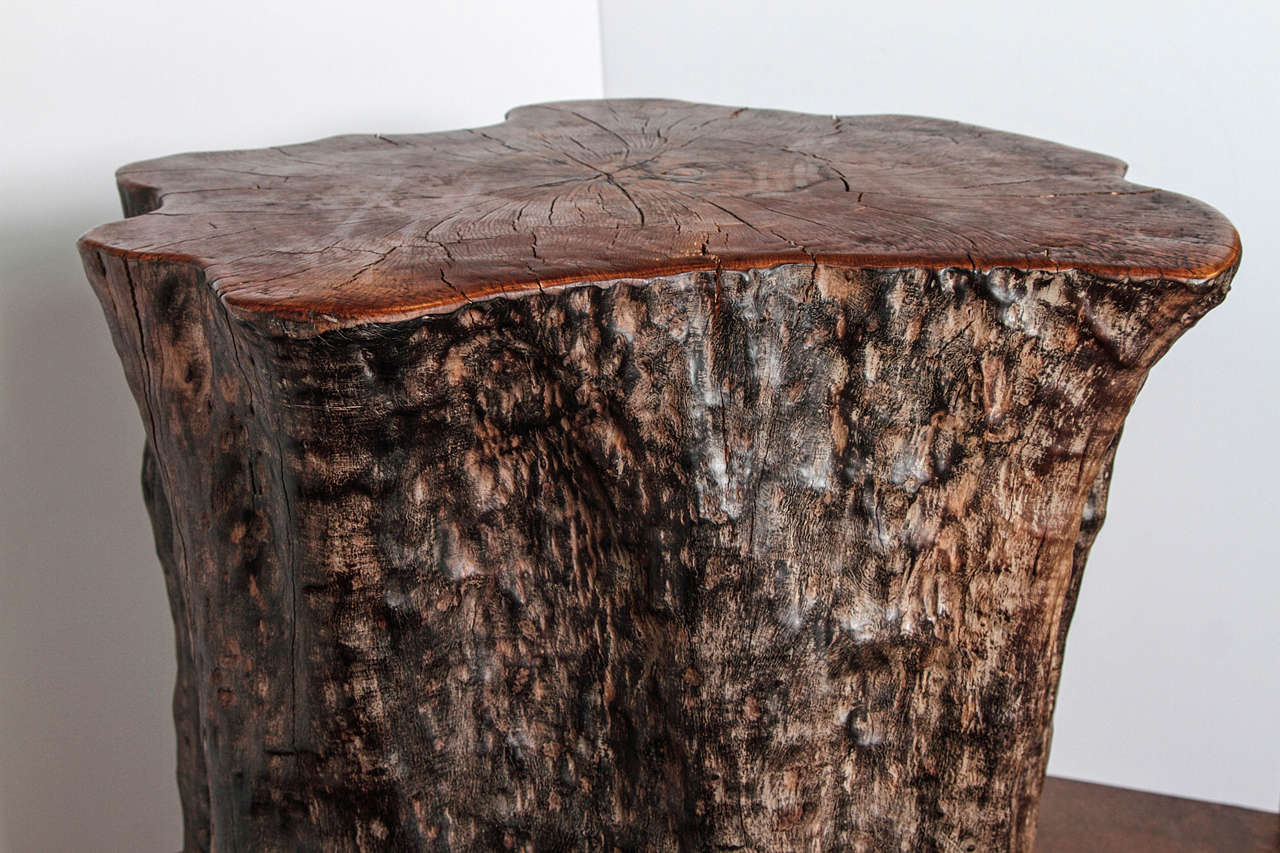Organic Form Lychee Tree Trunk Pedestal or End Table at 1stDibs