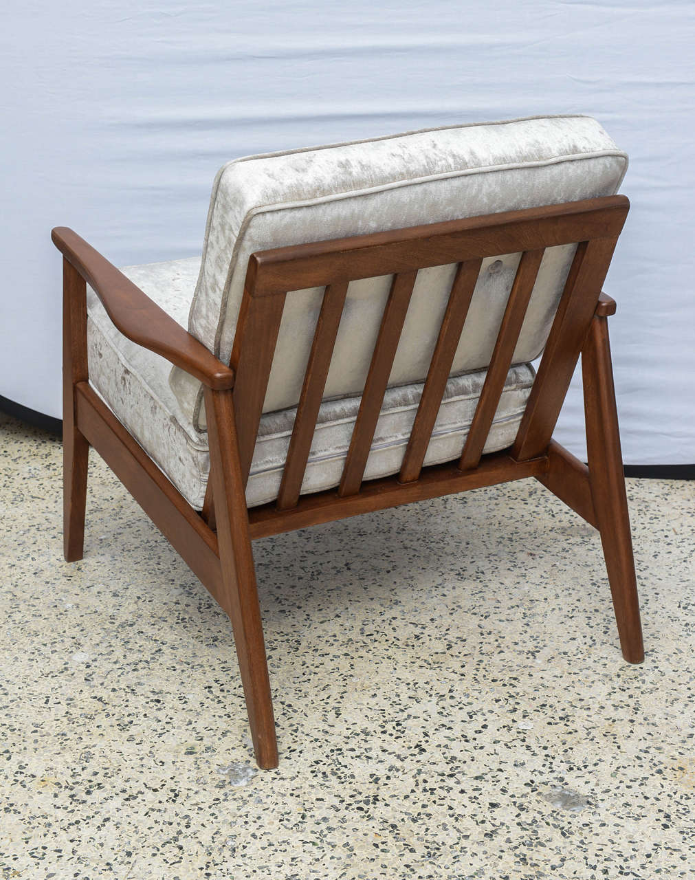 Mid-20th Century Newly Refurbished Pair of MCM Arm Chairs, 1960 America