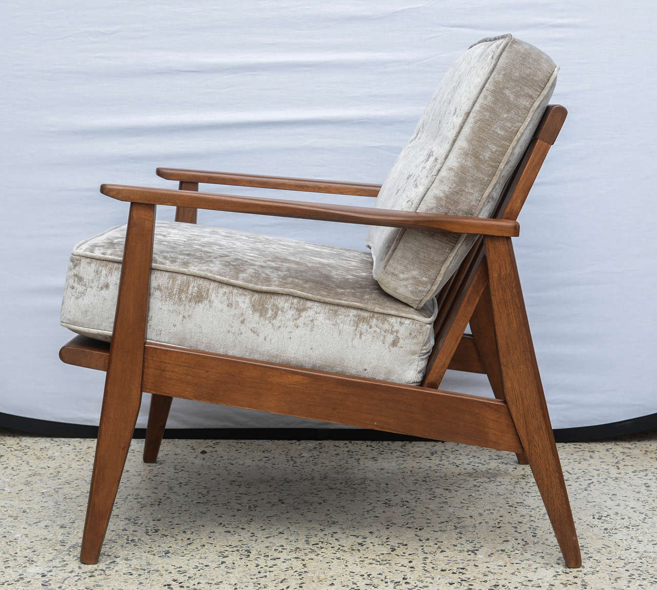 Newly Refurbished Pair of MCM Arm Chairs, 1960 America at 1stDibs
