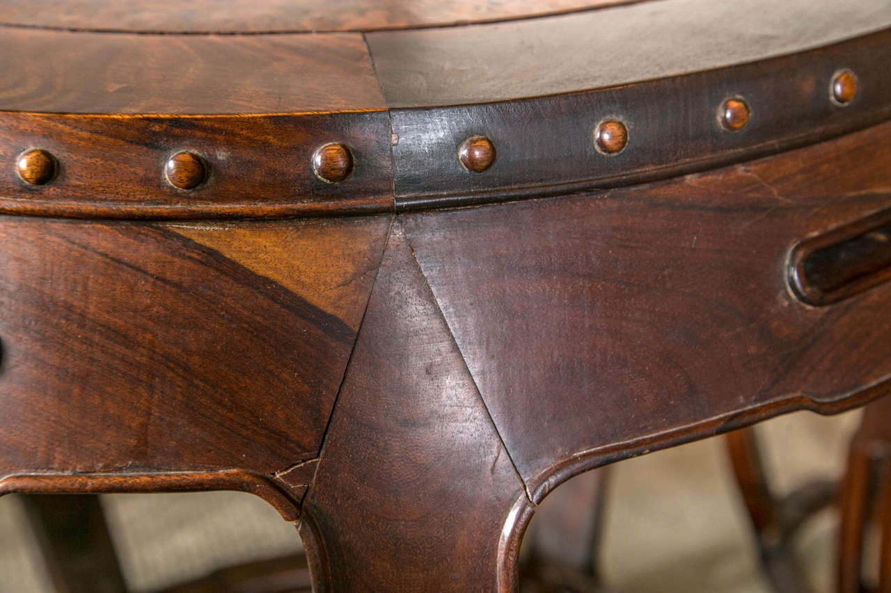 Rosewood Chinese Table with Five Matching Stools