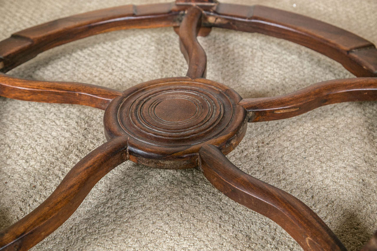 Chinese Table with Five Matching Stools 4