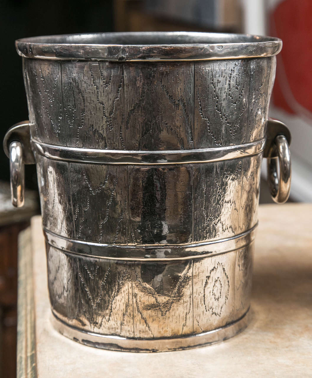 American Pair of Silver Plated Ice Buckets, Circa 1850