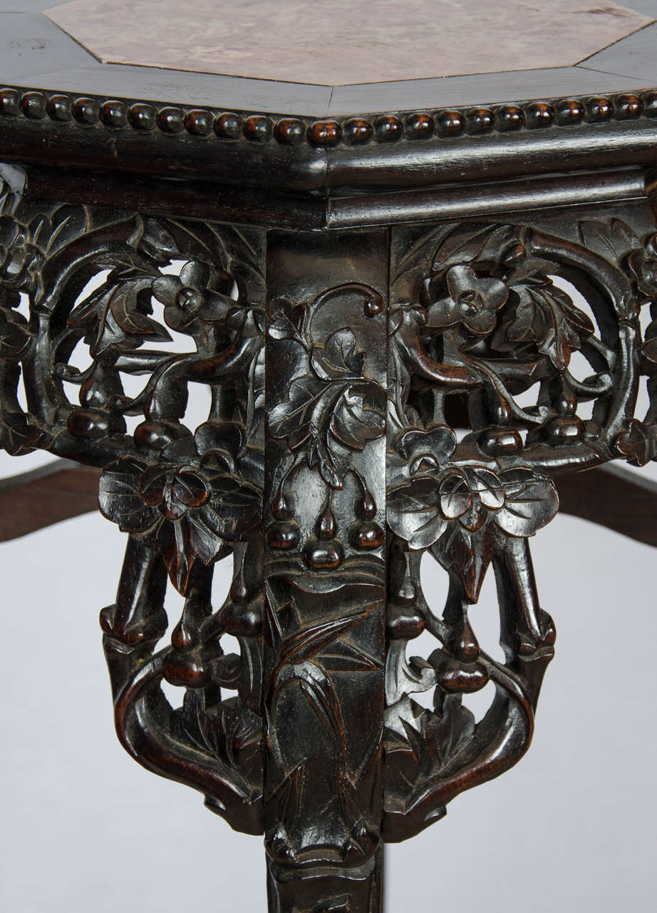 19th Century Carved Padouk Jardiniere 2