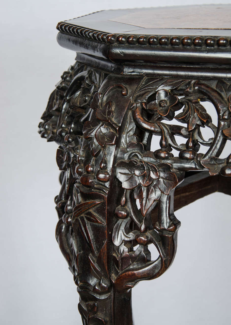 19th Century Carved Padouk Jardiniere 5