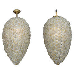 Large Murano Glass Vespiary Form Pendant Light Fixtures