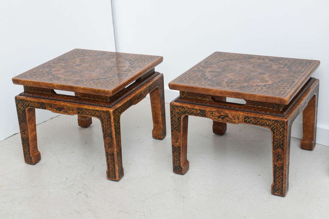Chinoiserie Pair of John Widdicomb Occasional Tables