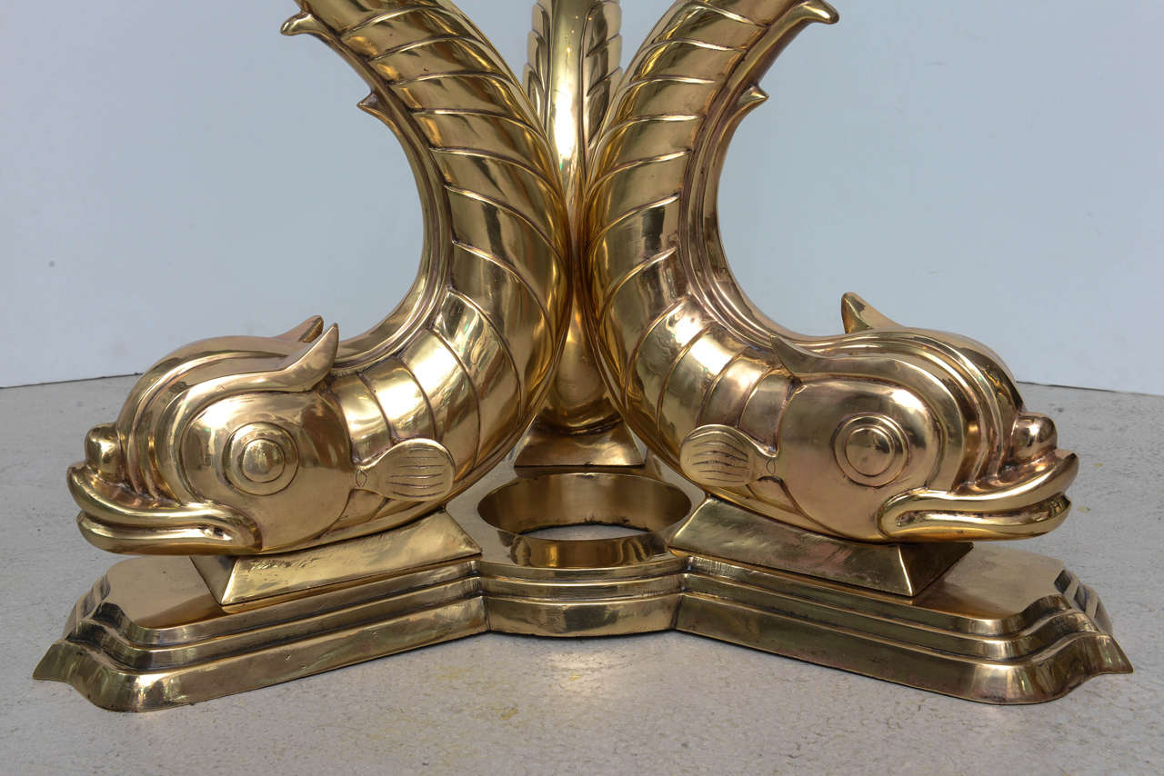 Brass Dolphin Center Table 2