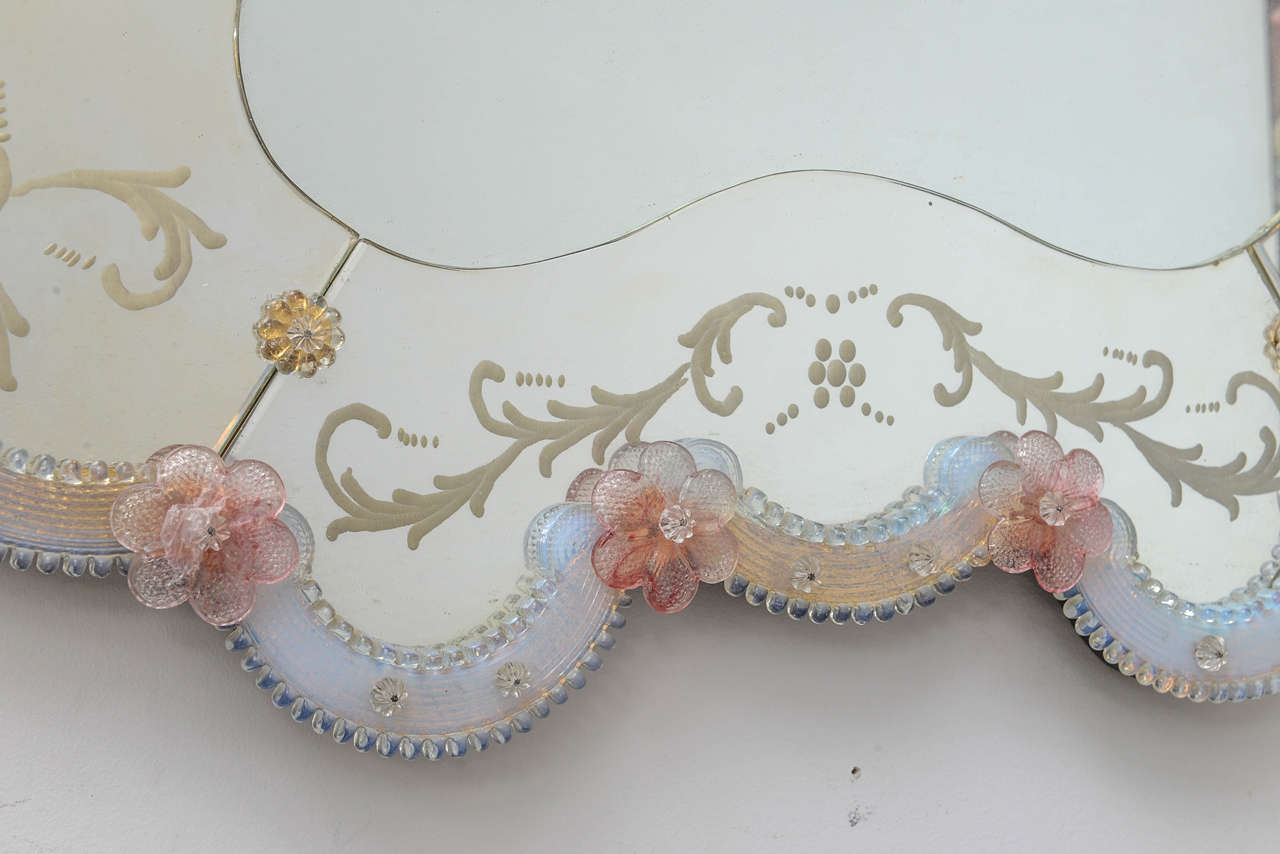 Pink Murano Glass Mirror 2
