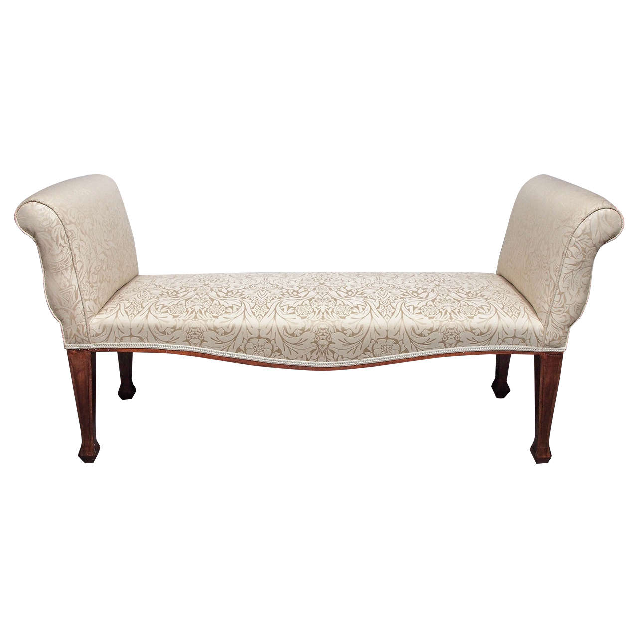 Antiker englischer Mahagoni-Fenstersitz