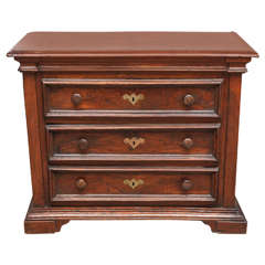 18th Century Italian Three-Drawer Walnut Commode 9