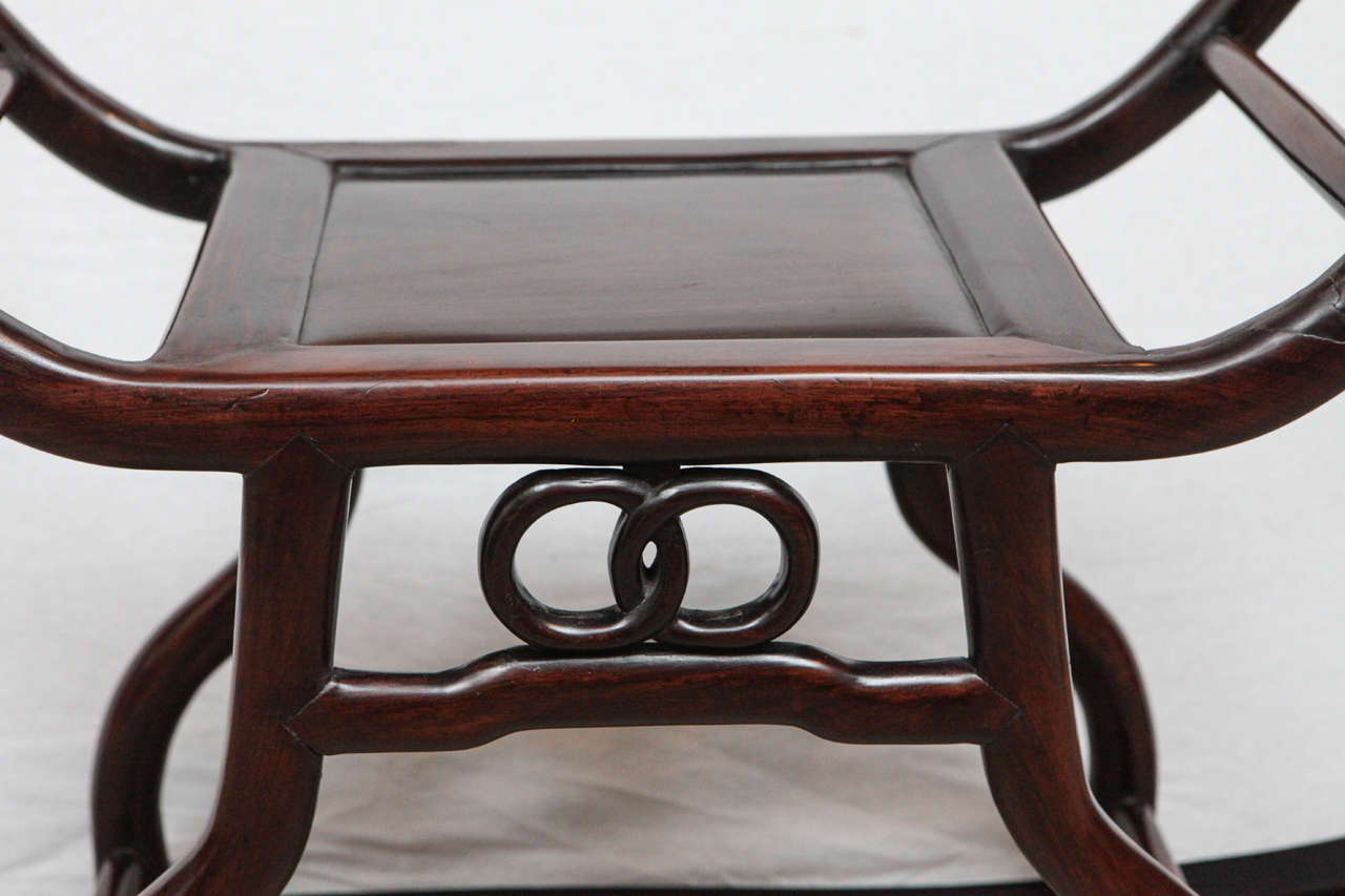 Late 19th Century Chinese Rosewood Stool 3