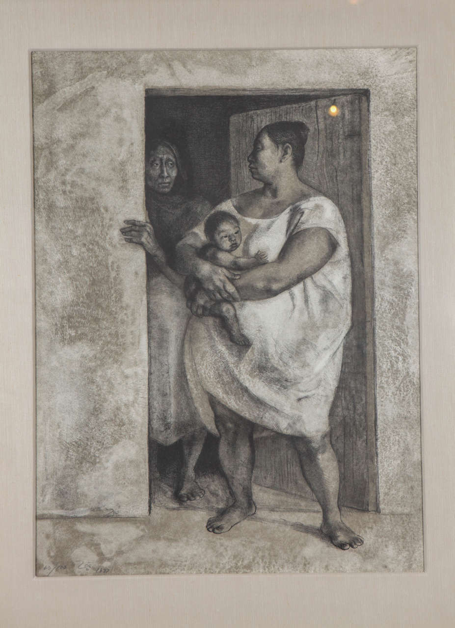 Mexican Francisco Zuniga Signed, Dated and Numbered Lithograph