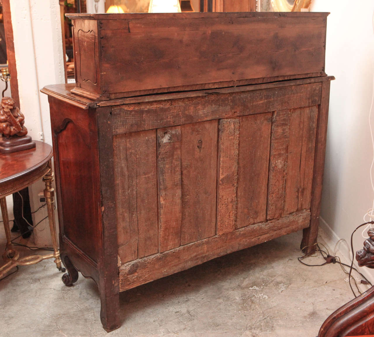 18th Century Carved French Walnut Two-Part Sideboard For Sale 6