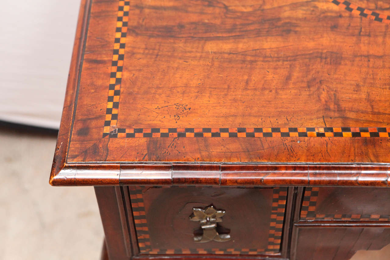 Satinwood 19th Century English Inlaid Three-Drawer Low Boy End Table