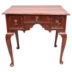 Antique 19th Century English Inlaid Three-Drawer Low Boy End Table