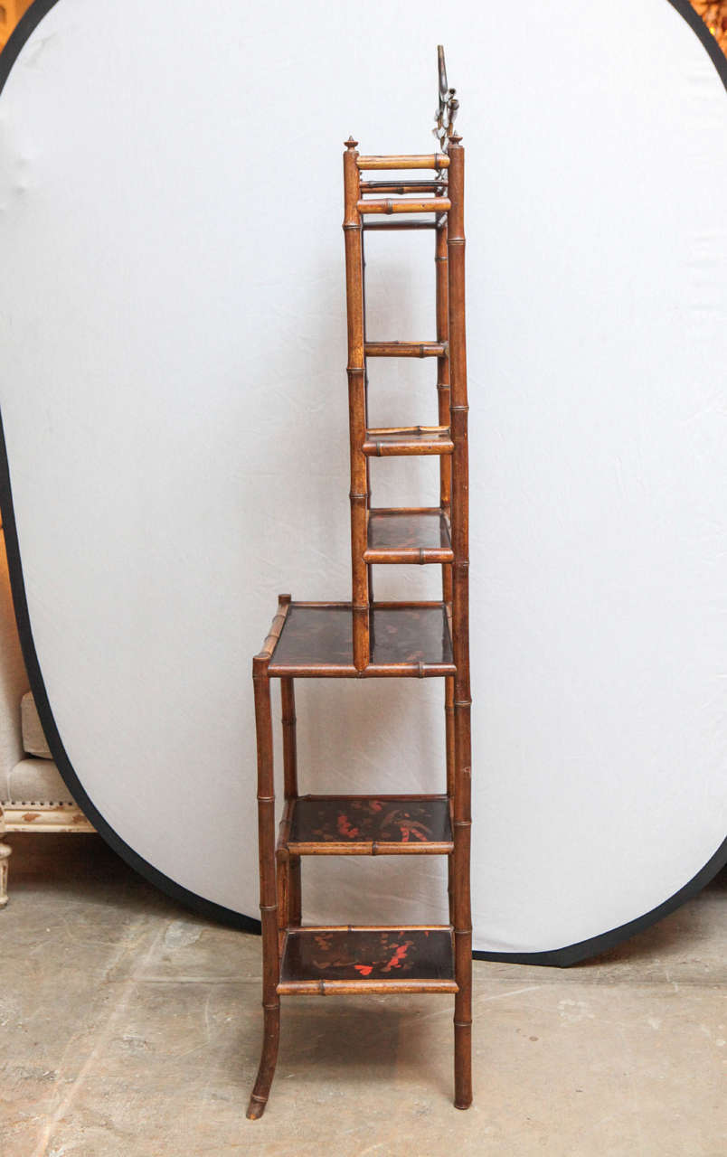 19th Century English Bamboo Etagere 3