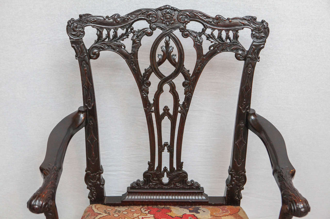 Paar englische Mahagoni-Sessel in Übergröße aus dem 19. Jahrhundert im Angebot 1