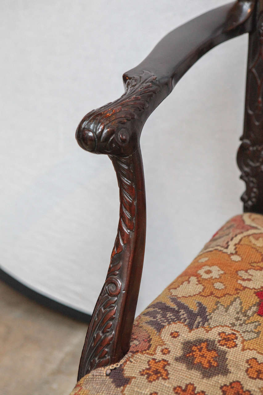 Paar englische Mahagoni-Sessel in Übergröße aus dem 19. Jahrhundert im Angebot 2