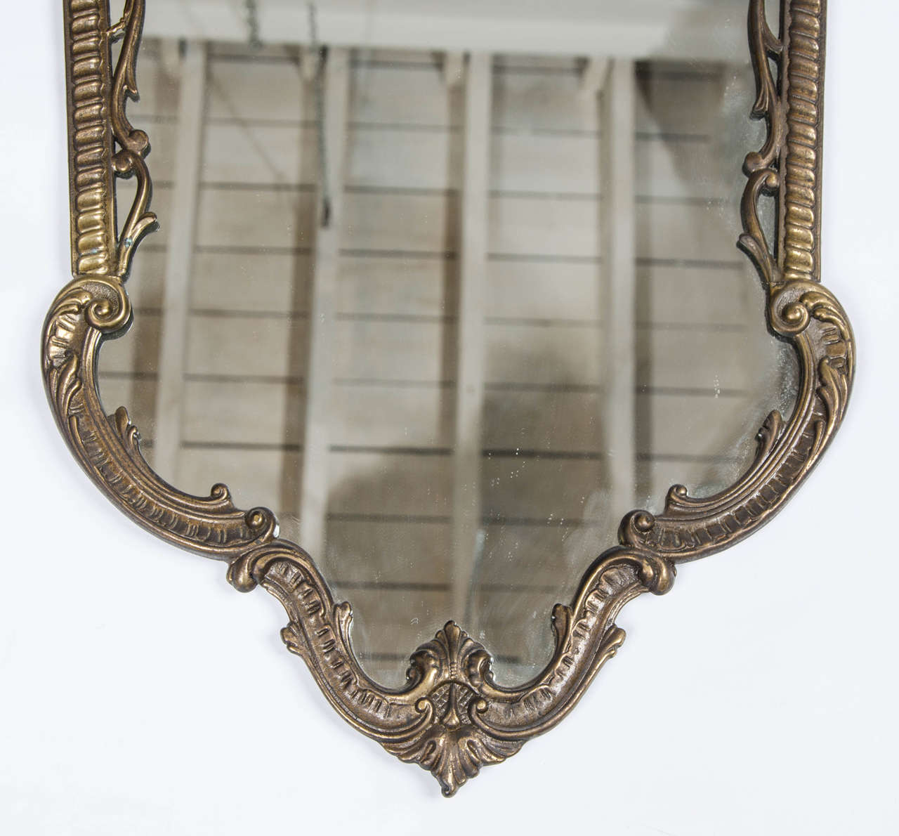 1945-1950 Italian Brass Frame Mirror In Excellent Condition In London, GB