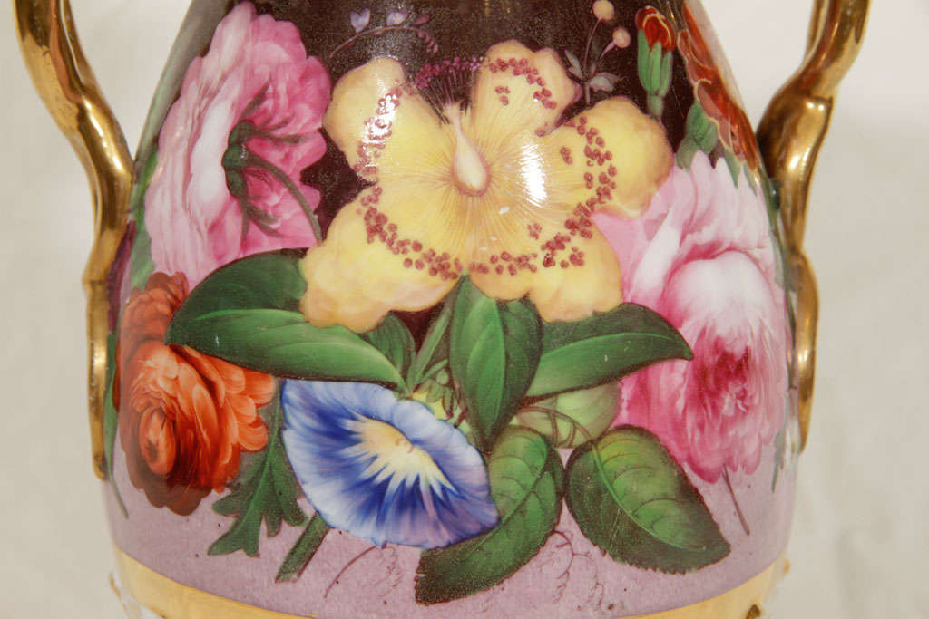 English A Pair of Antique Coalport Porcelain Vases