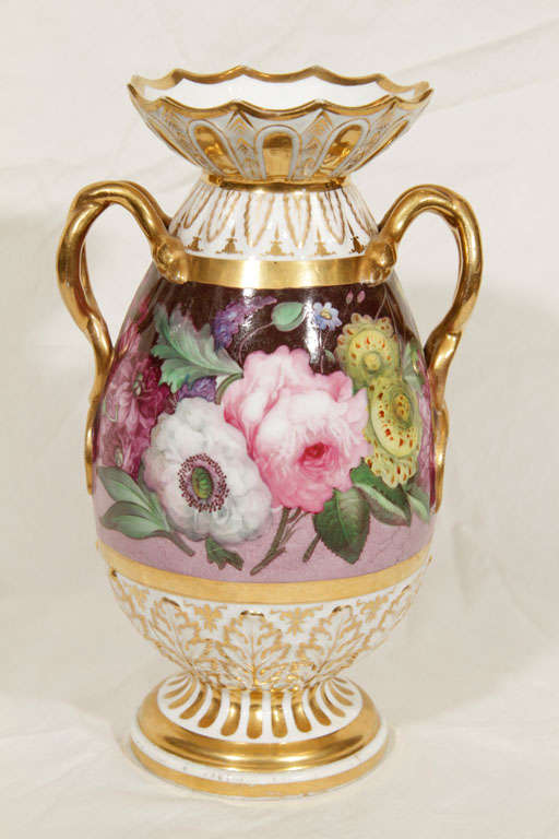 19th Century A Pair of Antique Coalport Porcelain Vases