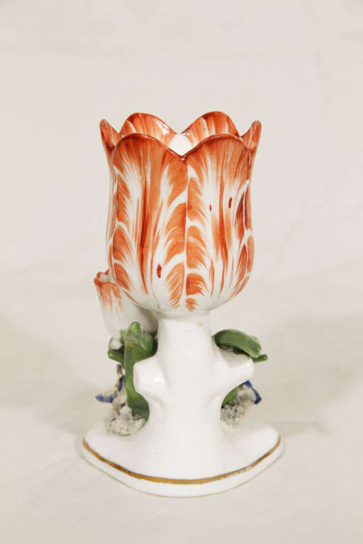 19th Century A Pair of Staffordshire Porcelain Tulips