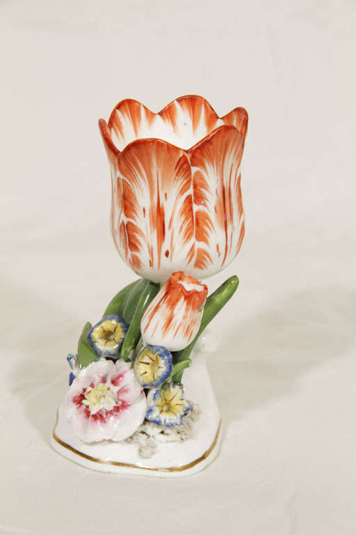 A Pair of Staffordshire Porcelain Tulips 1