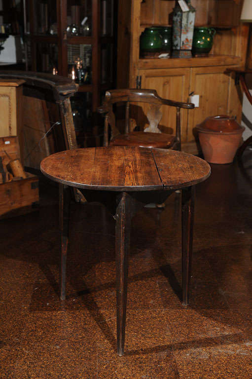 Pine and Fruitwood Cricket Table, English circa 1860