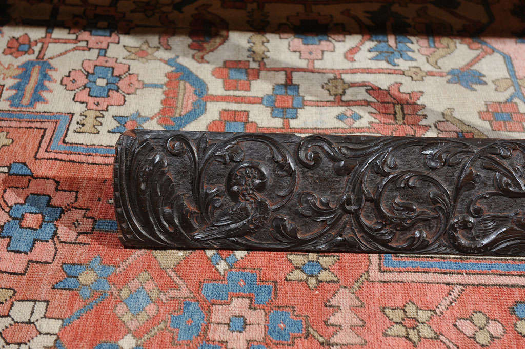 18th Century and Earlier Long Carved Oak Panel, English, circa 1690 For Sale