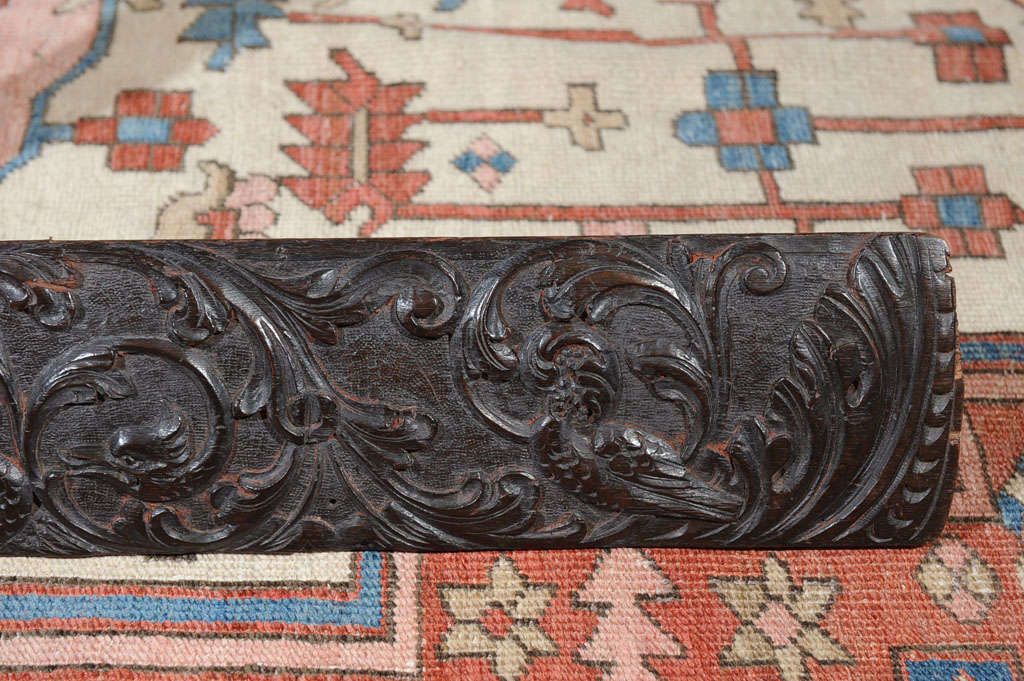 Long Carved Oak Panel, English, circa 1690 For Sale 1