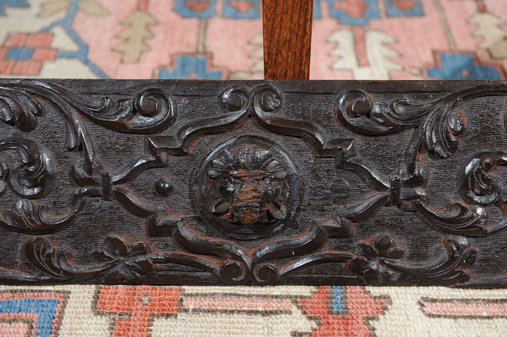 Long Carved Oak Panel, English, circa 1690 For Sale 2